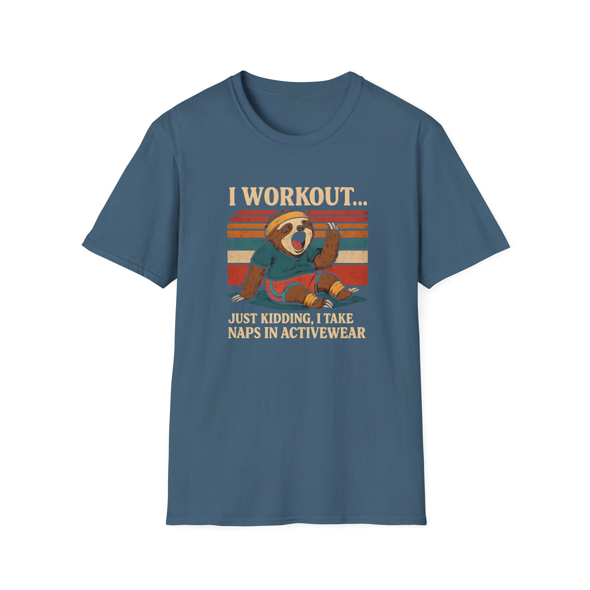 Napping Bear in Activewear T-Shirt