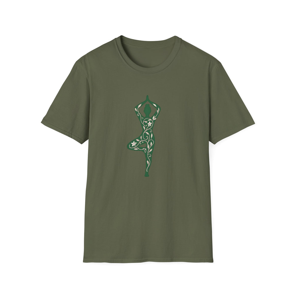 Floral yoga silhouette T-Shirt