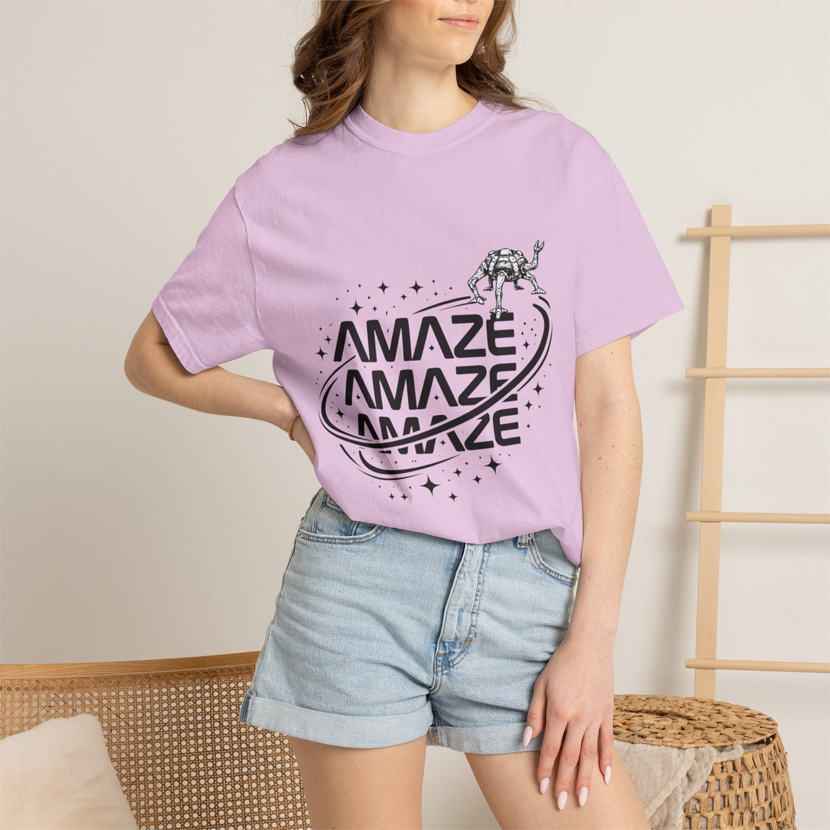 Amaze Space Graphic T-Shirt — Retro Planet & Rover Tee