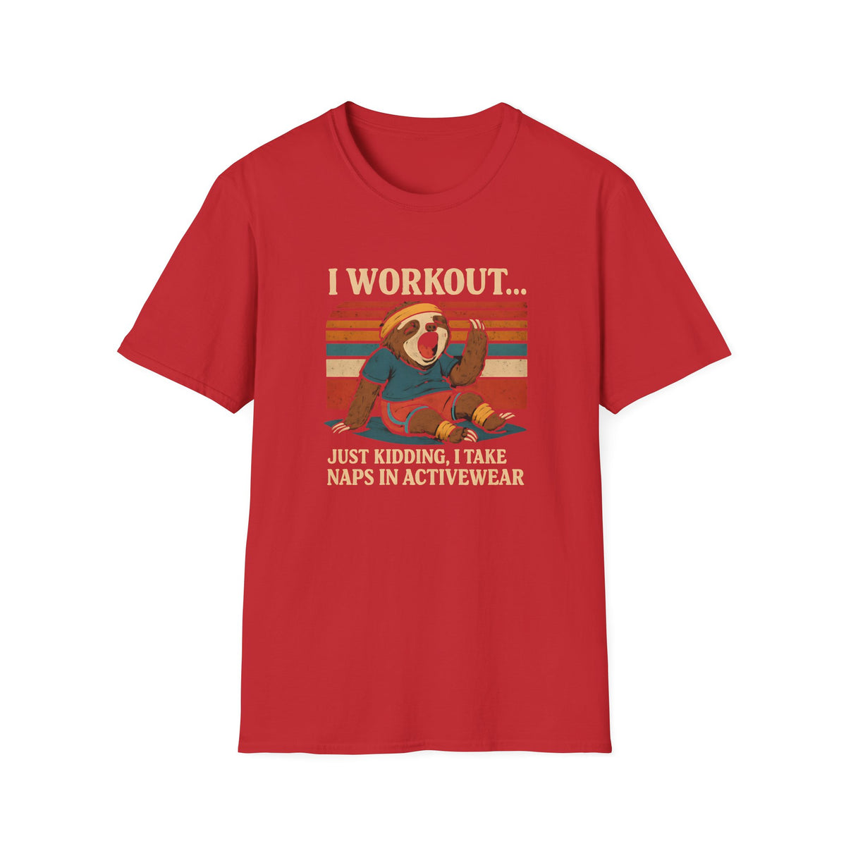 Napping Bear in Activewear T-Shirt