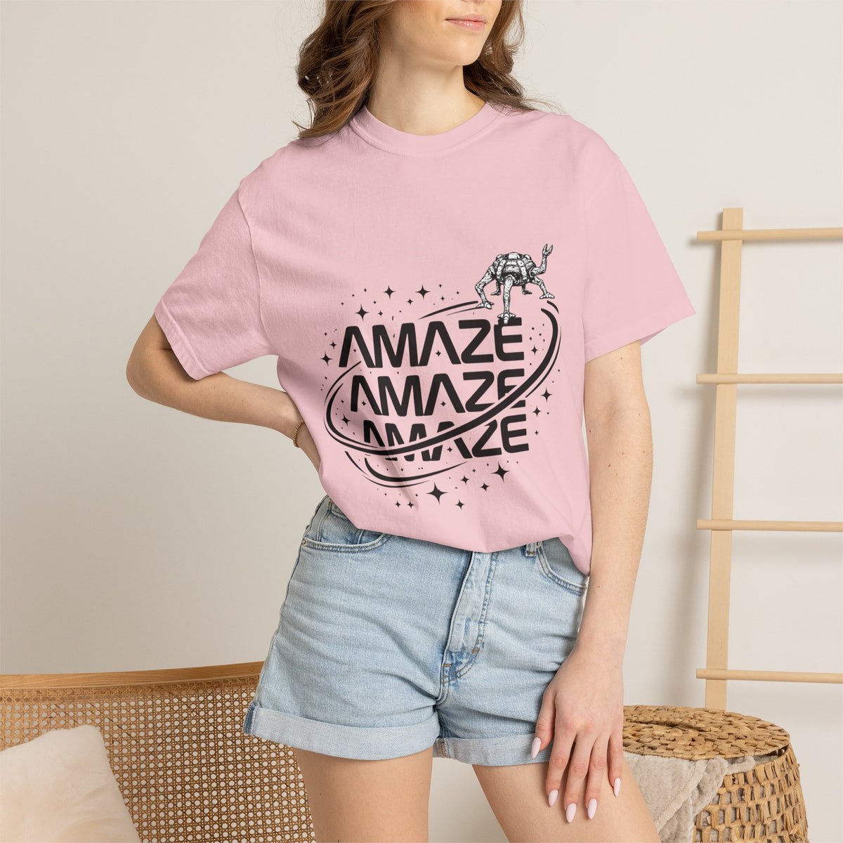 Amaze Space Graphic T-Shirt — Retro Planet & Rover Tee