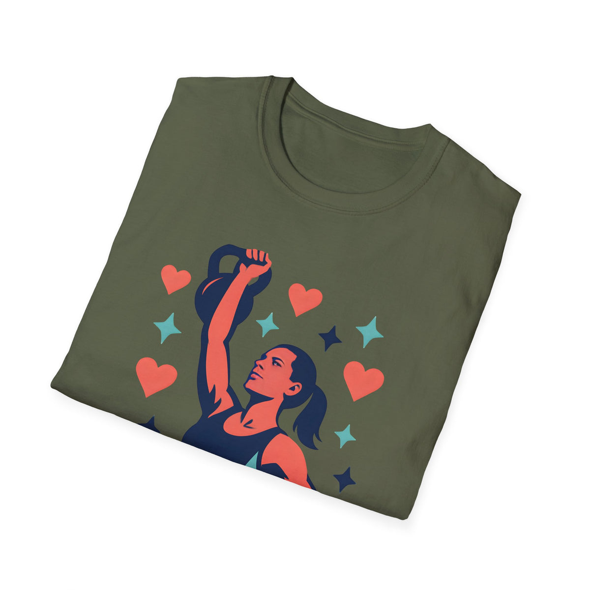 Strong Woman Lifting Kettlebell T-Shirt