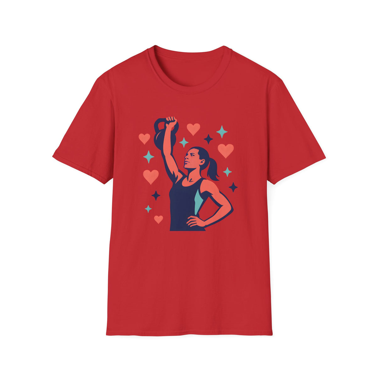 Strong Woman Lifting Kettlebell T-Shirt