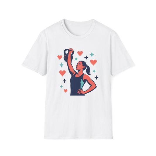 Strong Woman Lifting Kettlebell T-Shirt