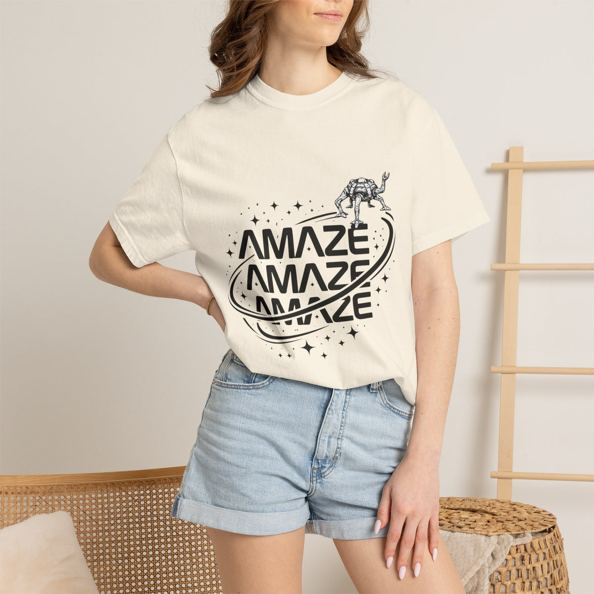 Amaze Space Graphic T-Shirt — Retro Planet & Rover Tee
