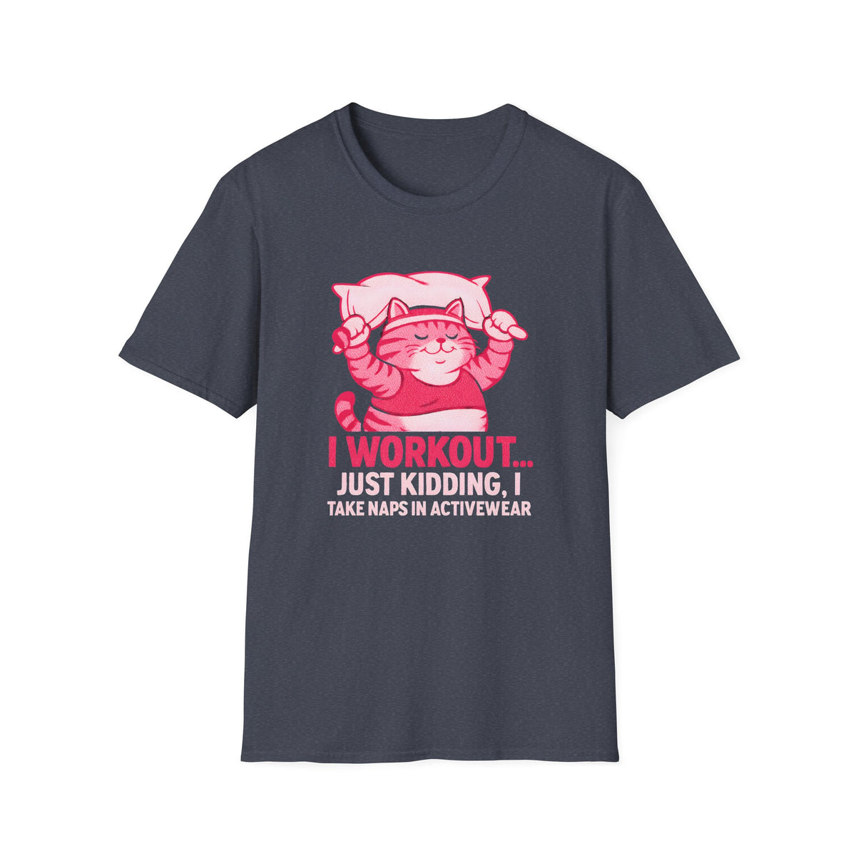 Napping Cat in Activewear T-Shirt