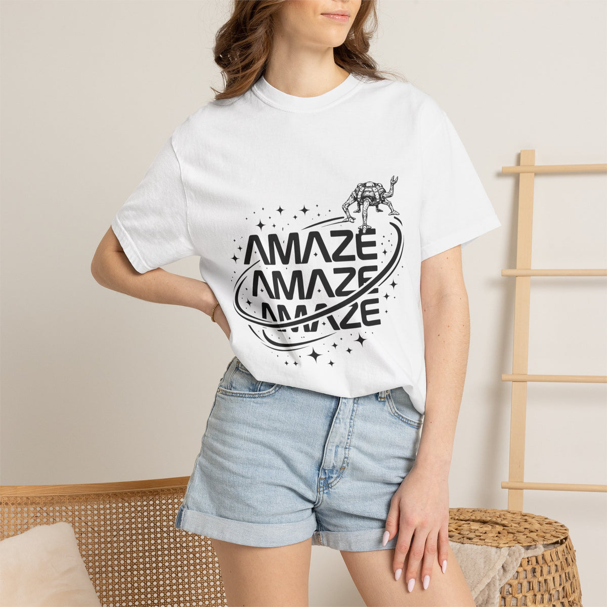 Amaze Space Graphic T-Shirt — Retro Planet & Rover Tee