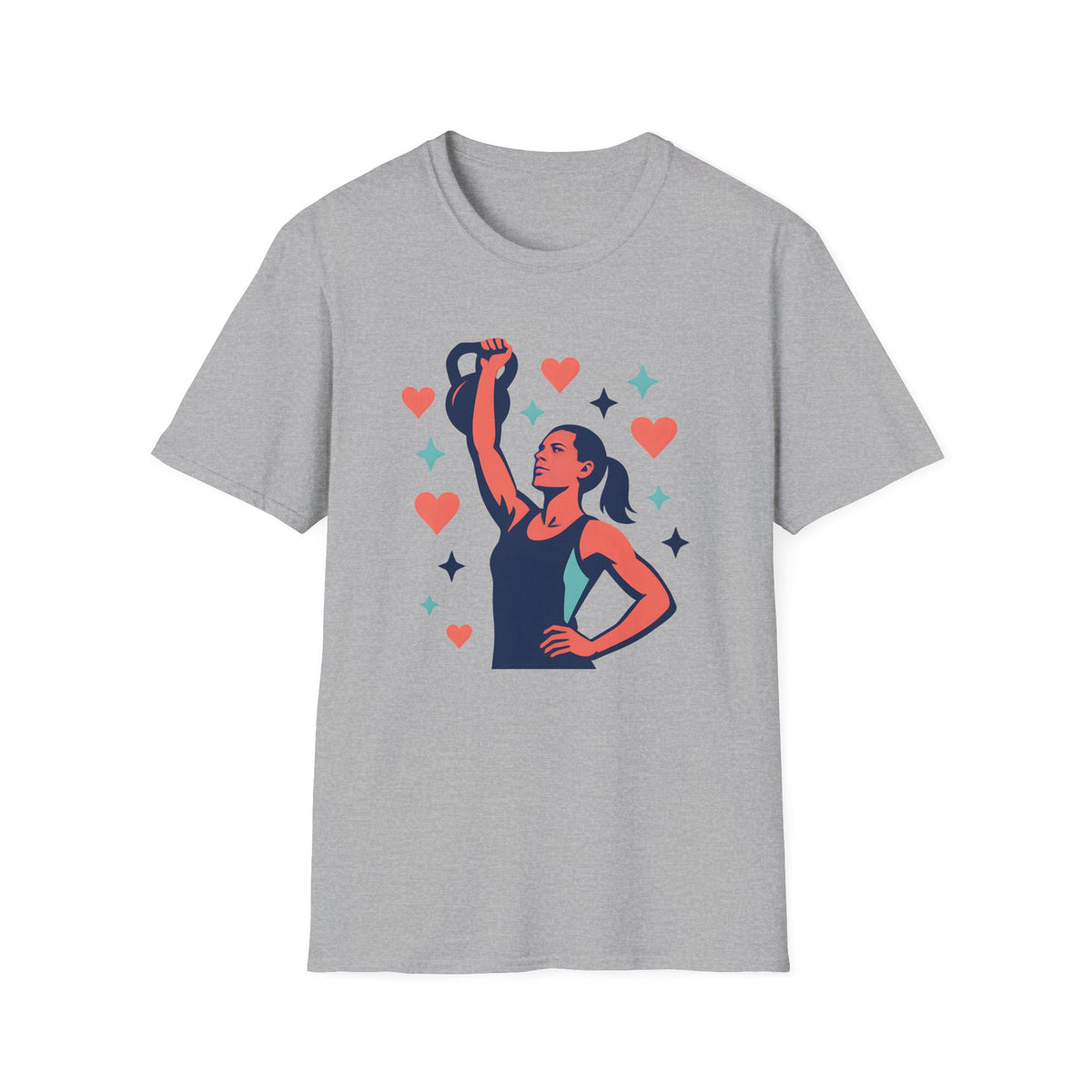 Strong Woman Lifting Kettlebell T-Shirt