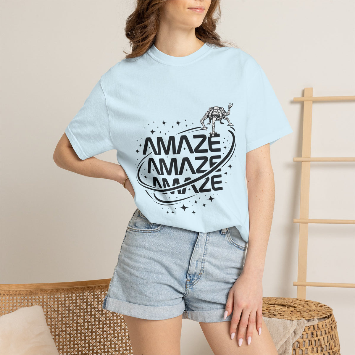 Amaze Space Graphic T-Shirt — Retro Planet & Rover Tee